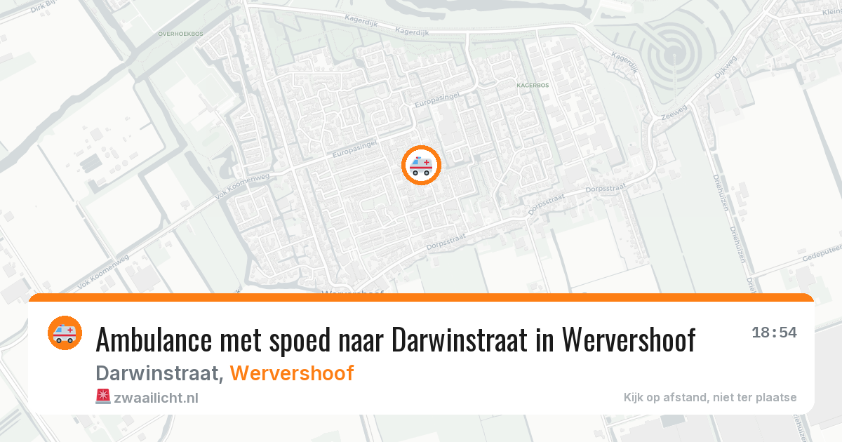 Ambulance met spoed naar Darwinstraat in Wervershoof — 16 mei 2026