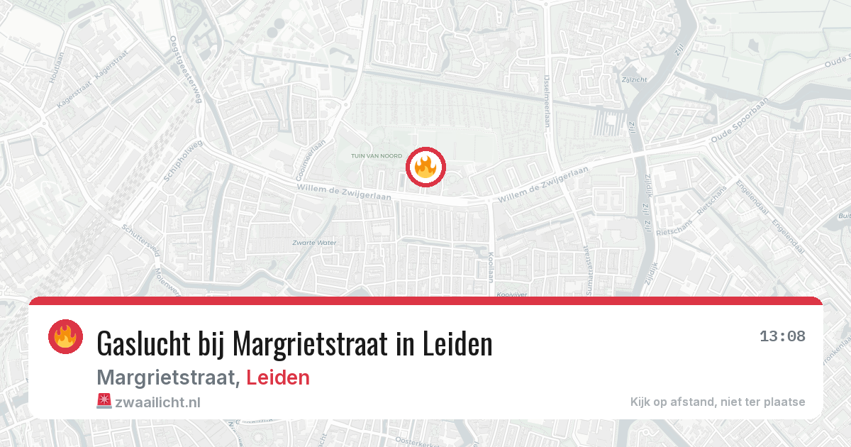 Gaslucht bij Margrietstraat in Leiden — 17 jan 2026