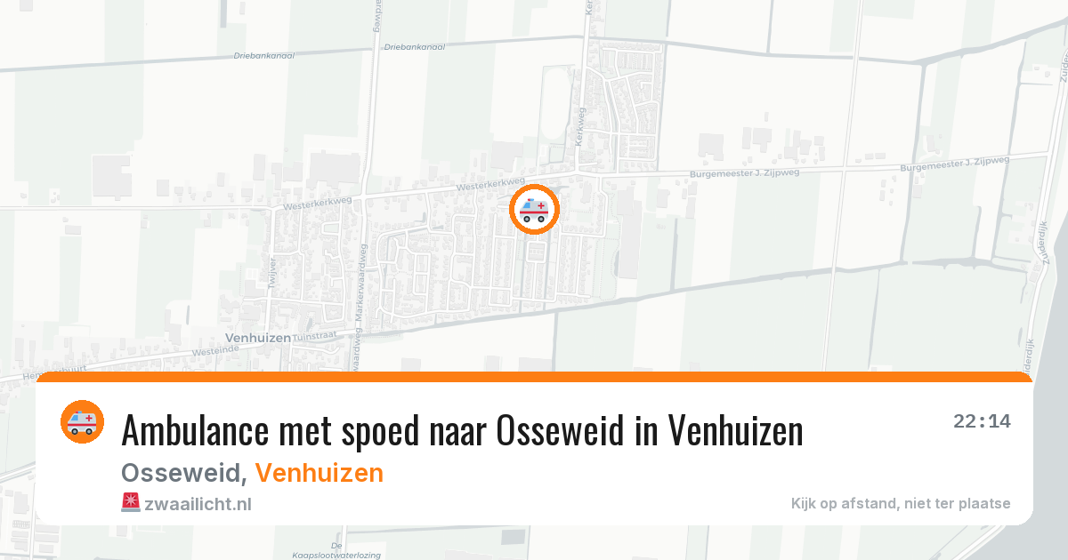 Ambulance met spoed naar Osseweid in Venhuizen — 23 apr 2026