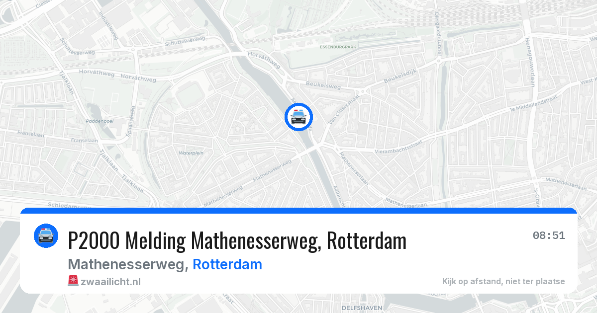 P2000 Melding Mathenesserweg, Rotterdam — 18 mrt 2026