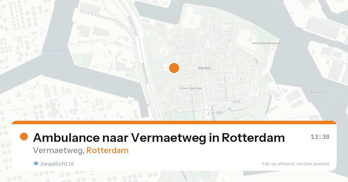 Ambulance naar Vermaetweg in Rotterdam — 18 aug 2026