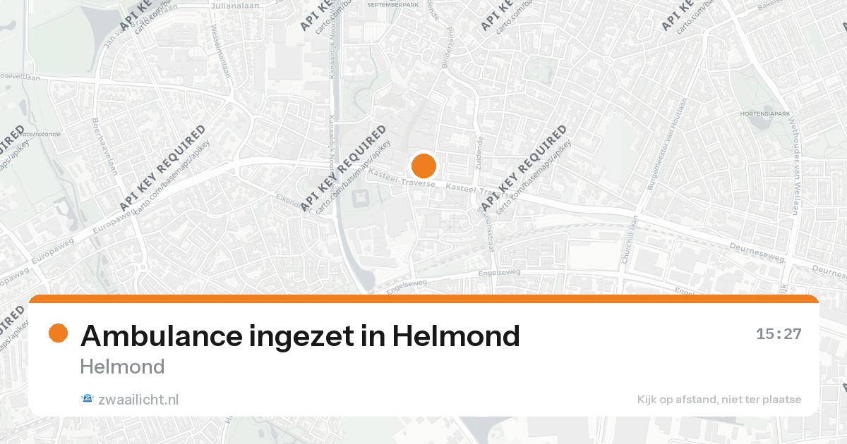 Ambulance ingezet in Helmond — 25 aug 2026