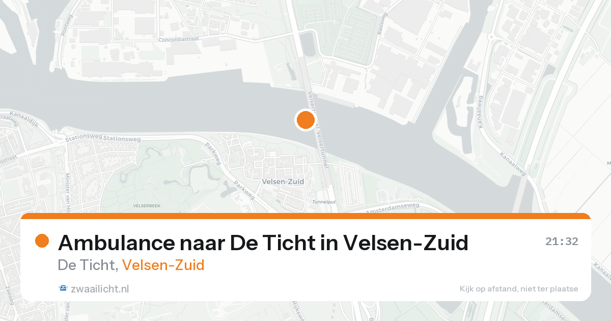 Ambulance naar De Ticht in Velsen-Zuid — 17 aug 2026