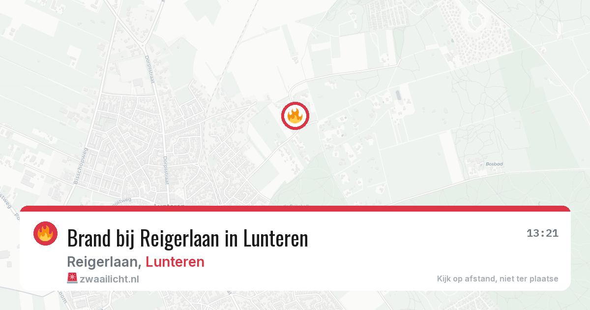 Brand bij Reigerlaan in Lunteren — 28 jun 2026