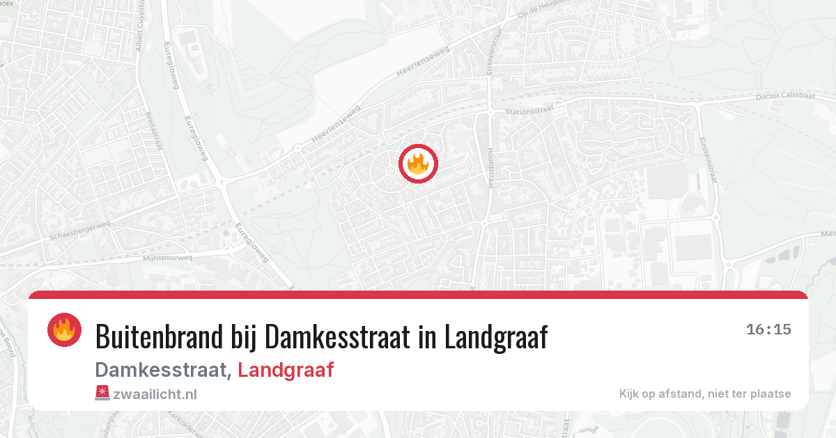 Buitenbrand bij Damkesstraat in Landgraaf — 3 aug 2026