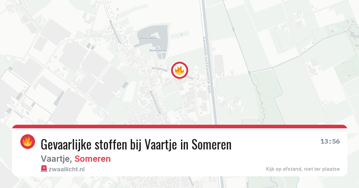 Gevaarlijke stoffen bij Vaartje in Someren — 27 mei 2026