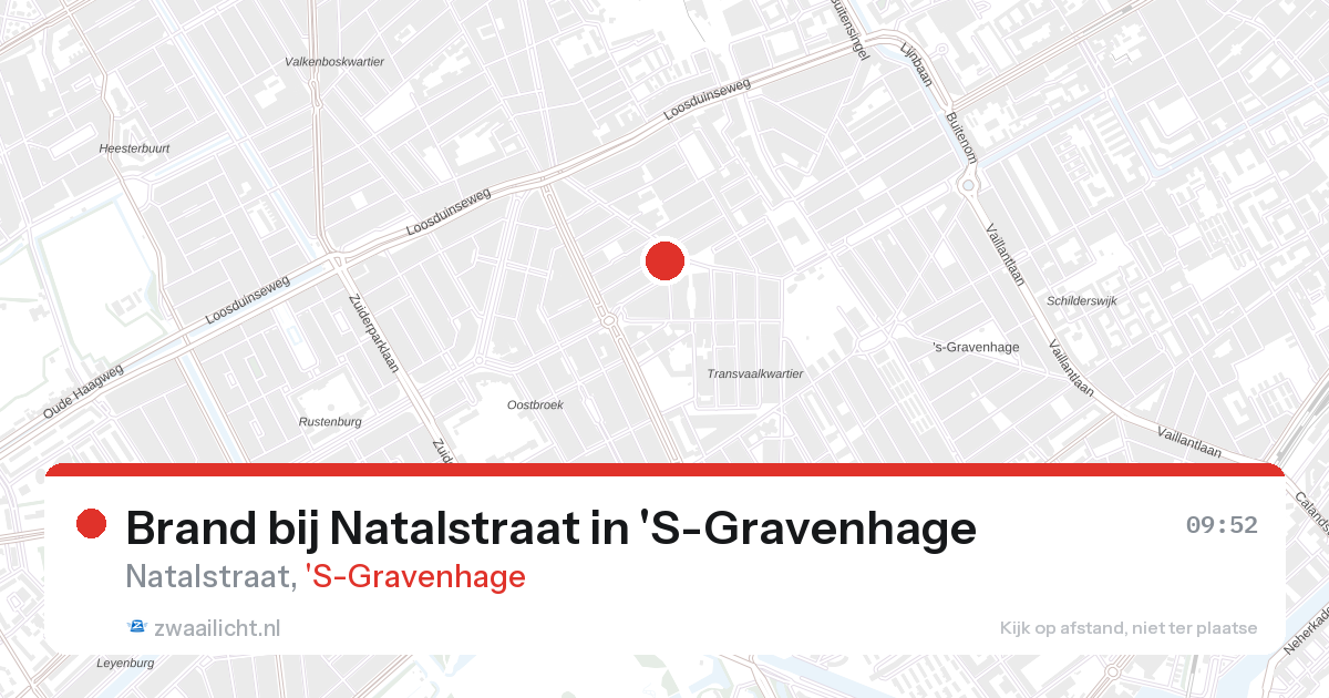 Brand bij Natalstraat in 'S-Gravenhage — 28 aug 2026