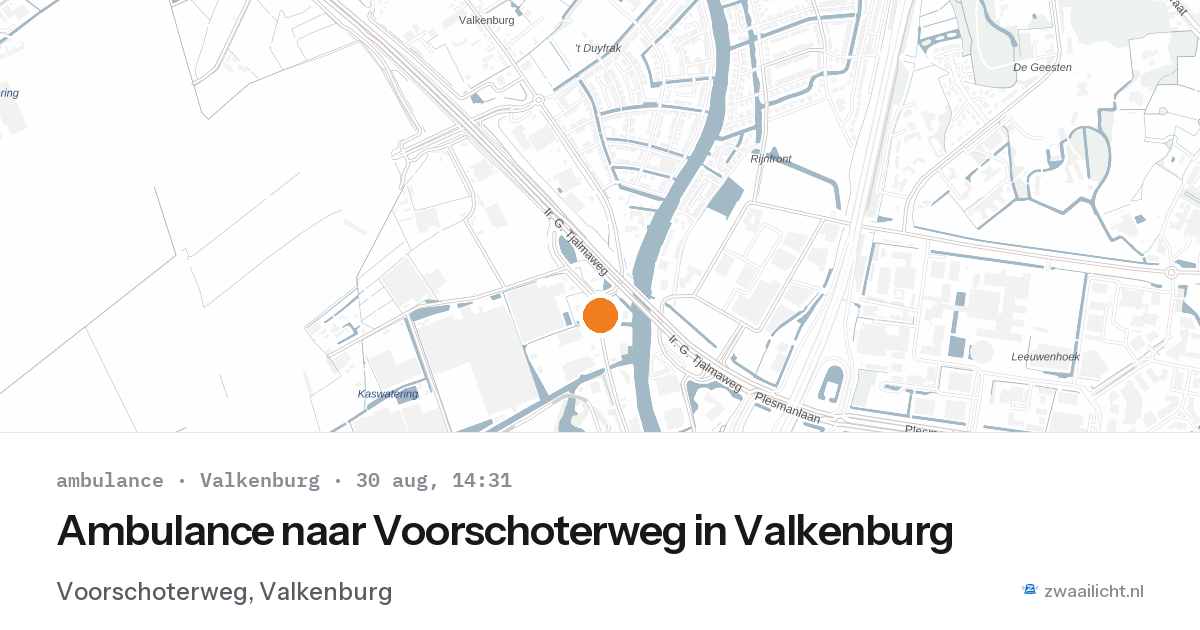 Ambulance naar Voorschoterweg in Valkenburg — 30 aug 2026