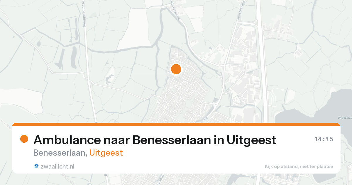 Ambulance naar Benesserlaan in Uitgeest — 6 jun 2026
