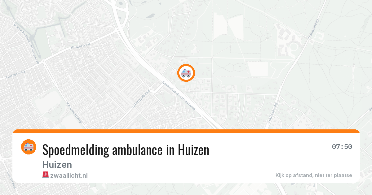 Spoedmelding ambulance in Huizen — 11 aug 2026