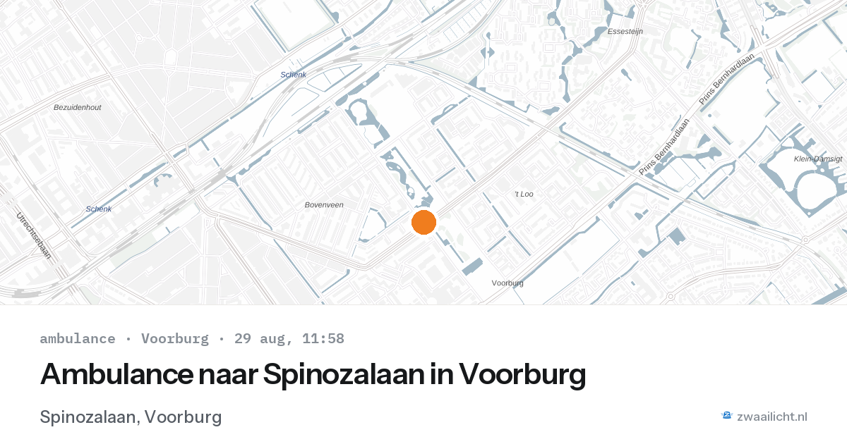 Ambulance naar Spinozalaan in Voorburg — 29 aug 2026