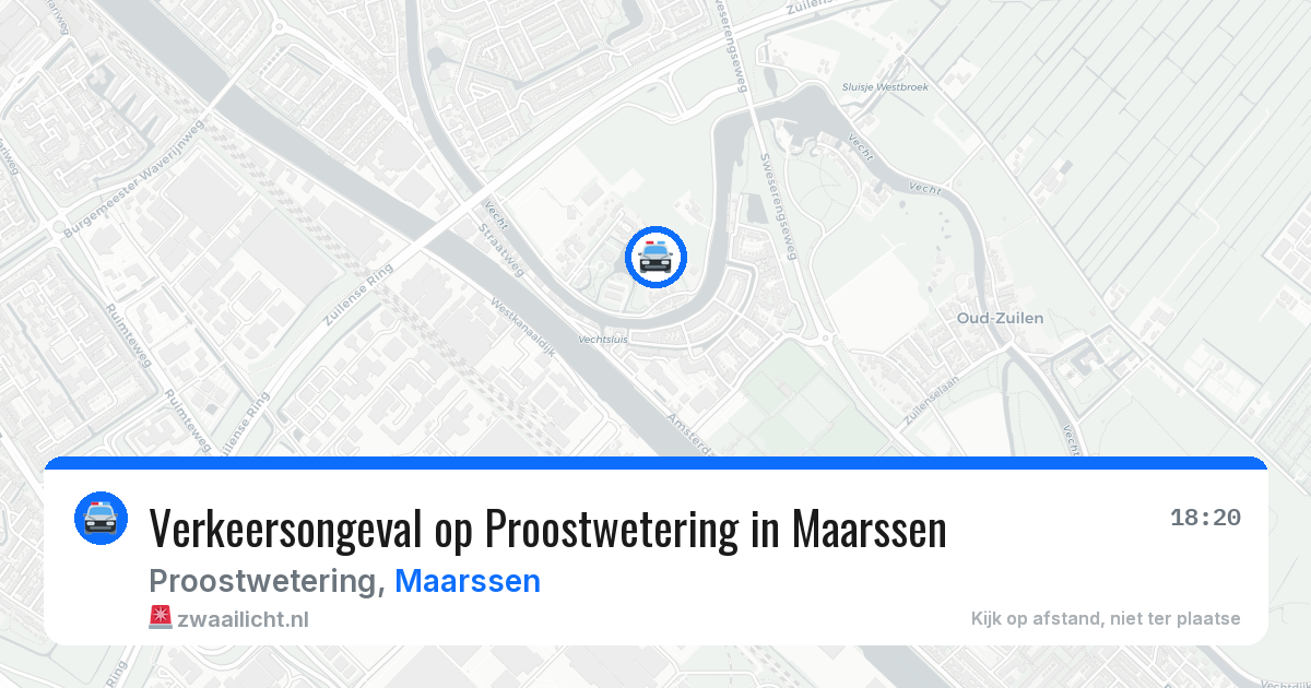 Verkeersongeval op Proostwetering in Maarssen — 12 apr 2026