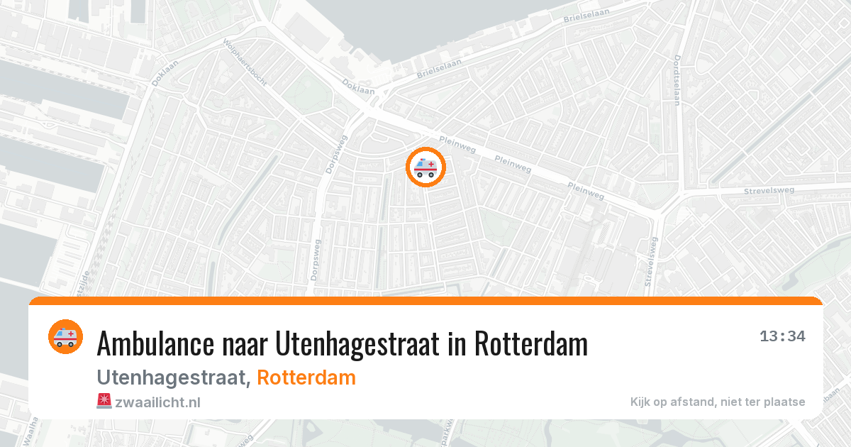 Ambulance naar Utenhagestraat in Rotterdam — 1 apr 2026