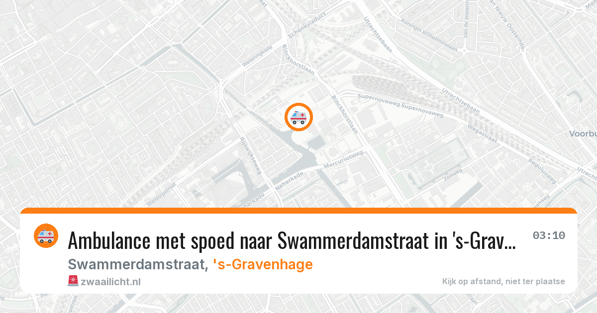 Ambulance met spoed naar Swammerdamstraat in 's-Gravenhage — 9 aug 2026