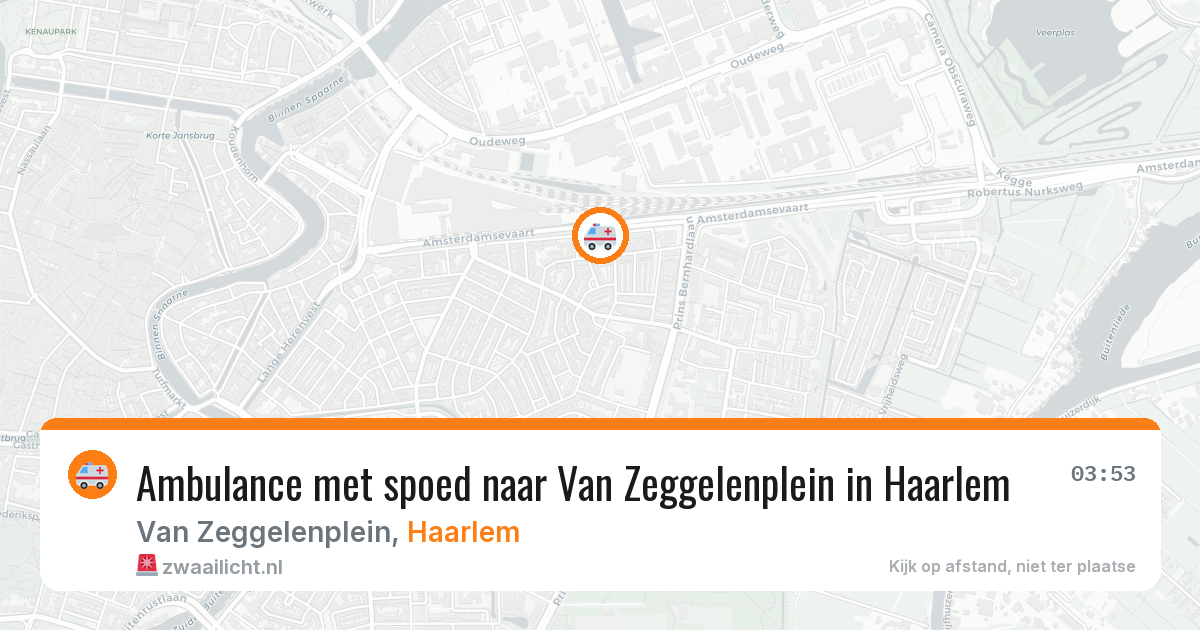 Ambulance met spoed naar Van Zeggelenplein in Haarlem — 26 mrt 2026
