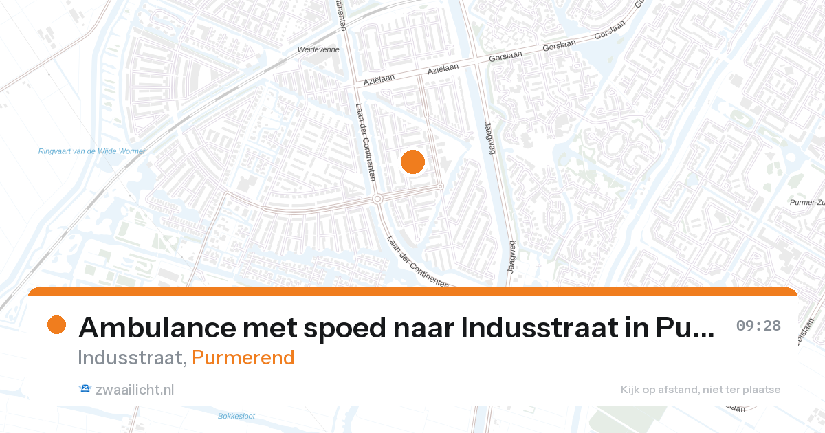 Ambulance met spoed naar Indusstraat in Purmerend — 19 jul 2026