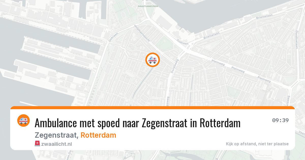 Ambulance met spoed naar Zegenstraat in Rotterdam — 1 jul 2026