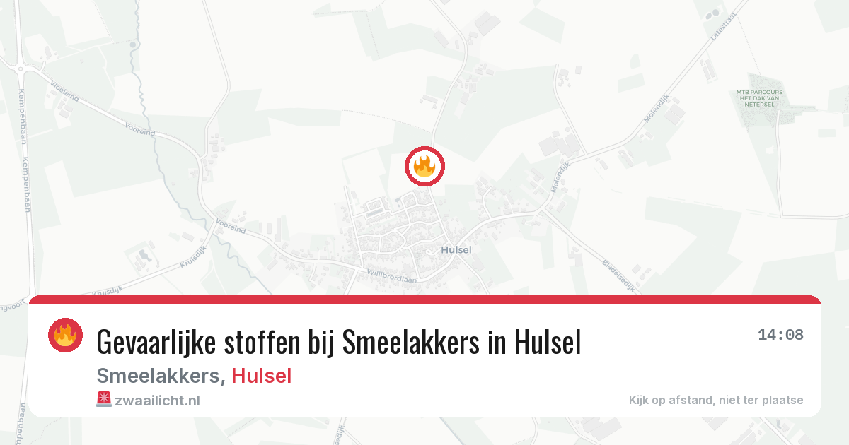 Gevaarlijke stoffen bij Smeelakkers in Hulsel — 1 jun 2026