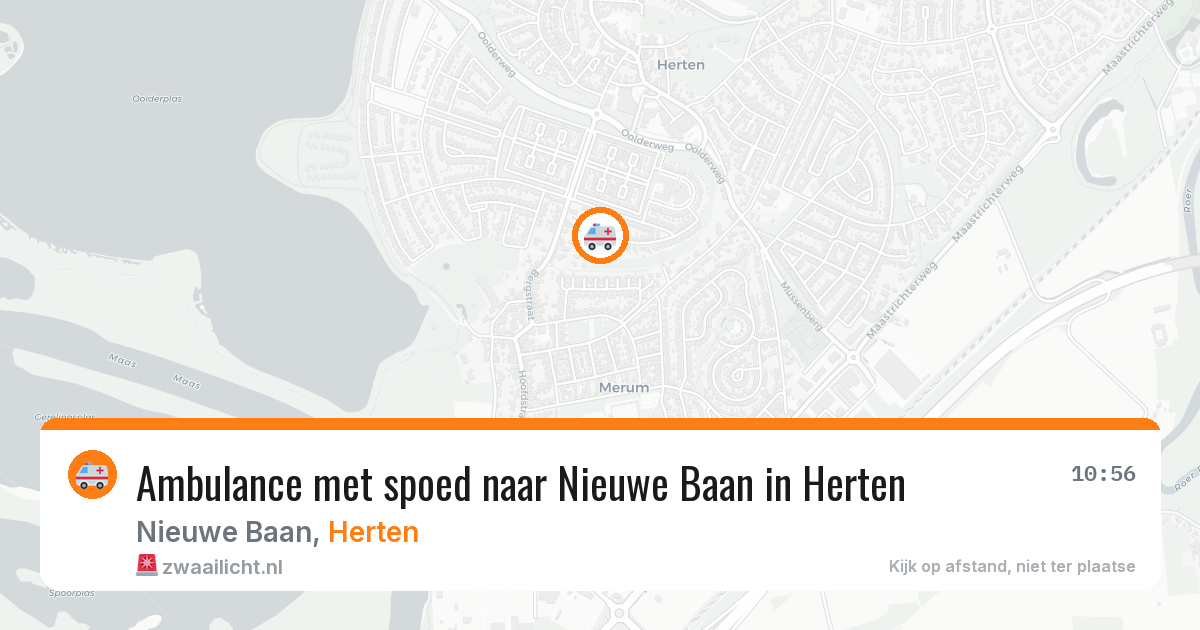 Ambulance met spoed naar Nieuwe Baan in Herten — 22 jul 2026