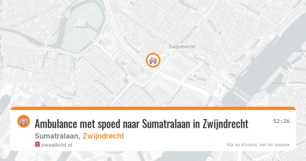 Ambulance met spoed naar Sumatralaan in Zwijndrecht — 29 mrt 2026