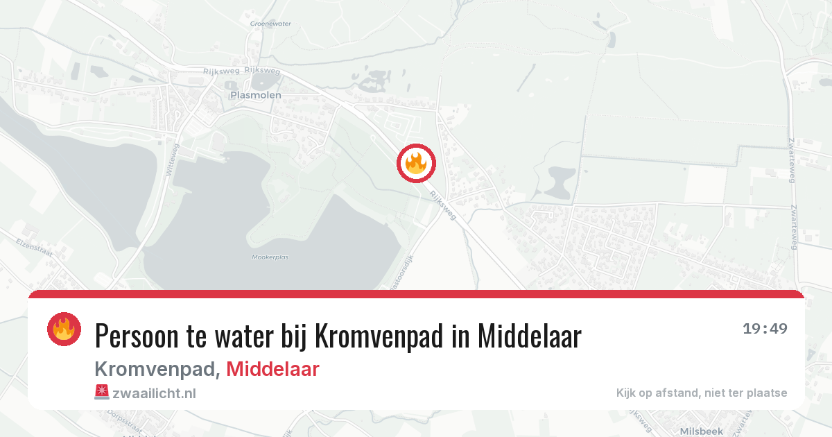 Persoon te water bij Kromvenpad in Middelaar — 25 jun 2026