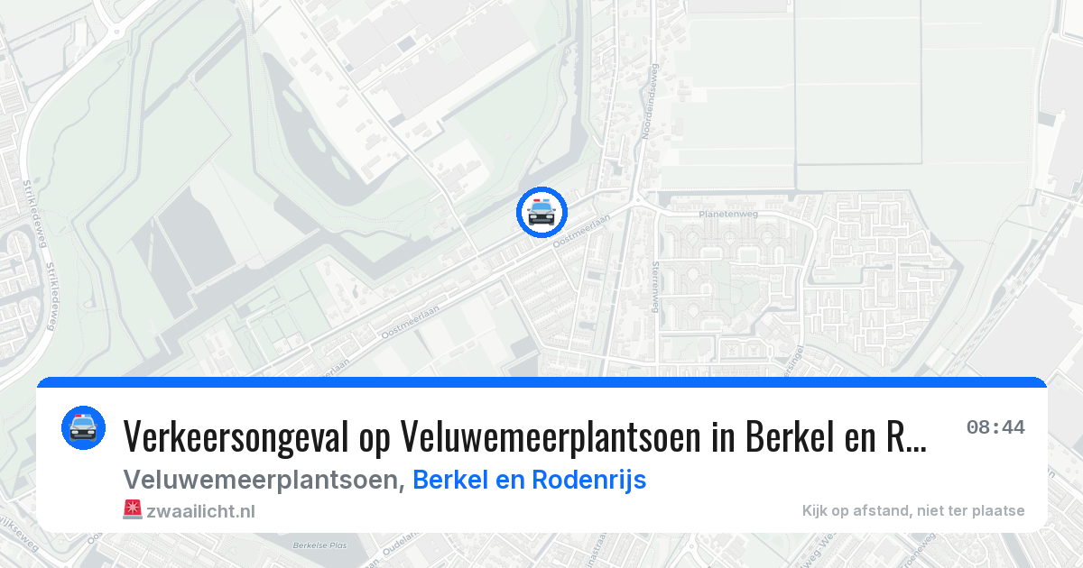 Verkeersongeval op Veluwemeerplantsoen in Berkel en Rodenrijs — 2 jul 2026