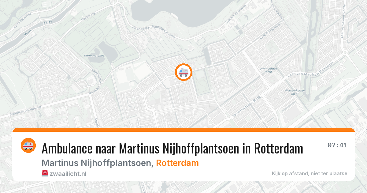 Ambulance naar Martinus Nijhoffplantsoen in Rotterdam — 5 aug 2026