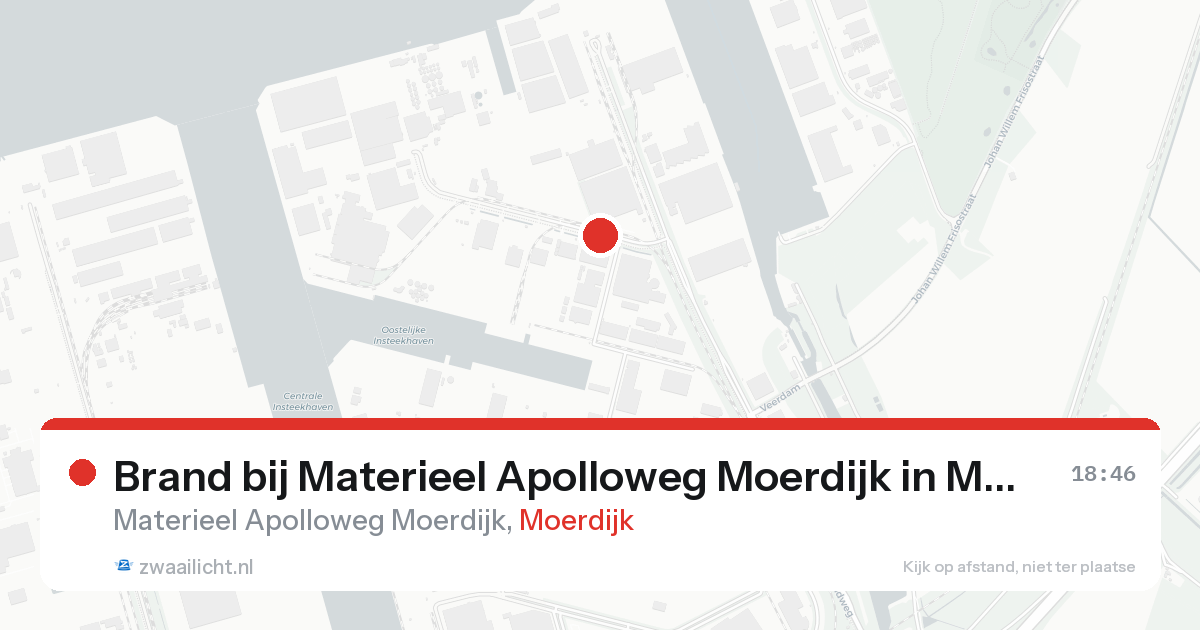 Brand bij Materieel Apolloweg Moerdijk in Moerdijk — 19 aug 2026