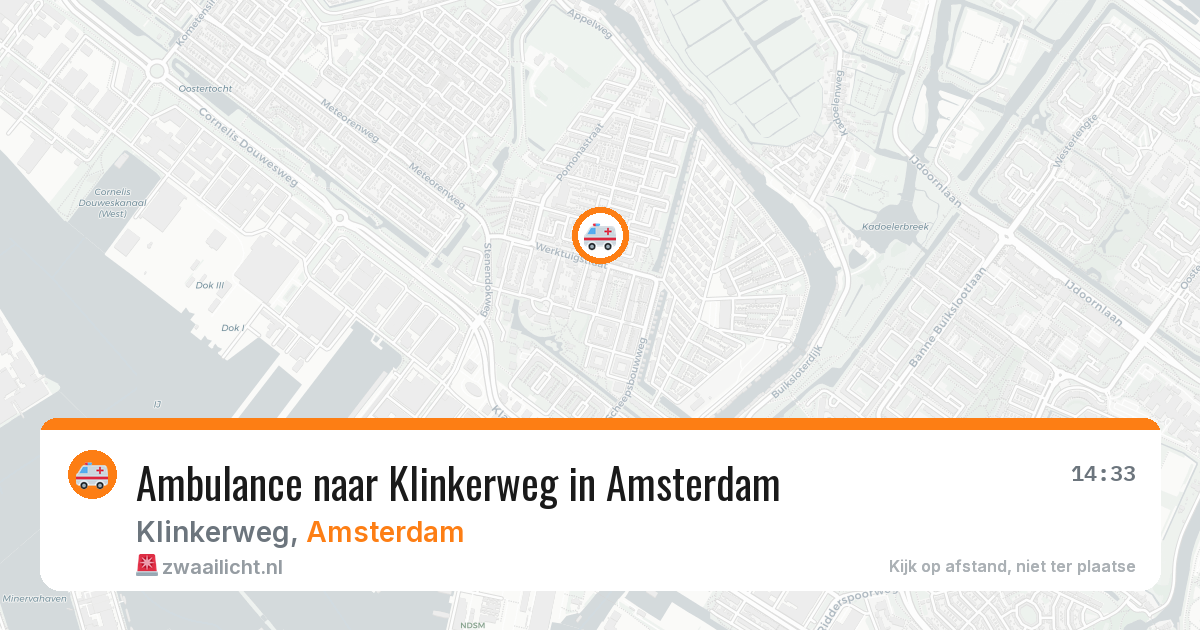 Ambulance naar Klinkerweg in Amsterdam — 21 jun 2026