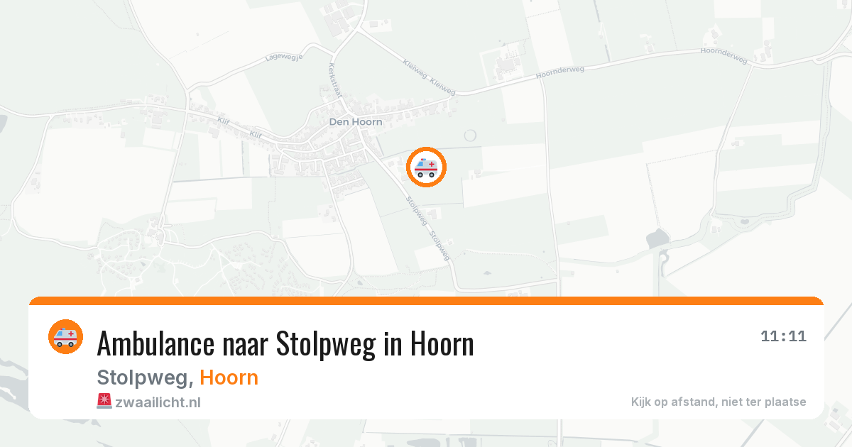 Ambulance naar Stolpweg in Hoorn — 11 jun 2026