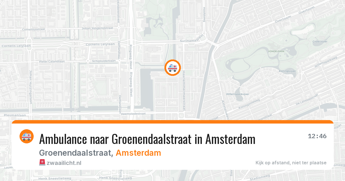 Ambulance naar Groenendaalstraat in Amsterdam — 28 mei 2026
