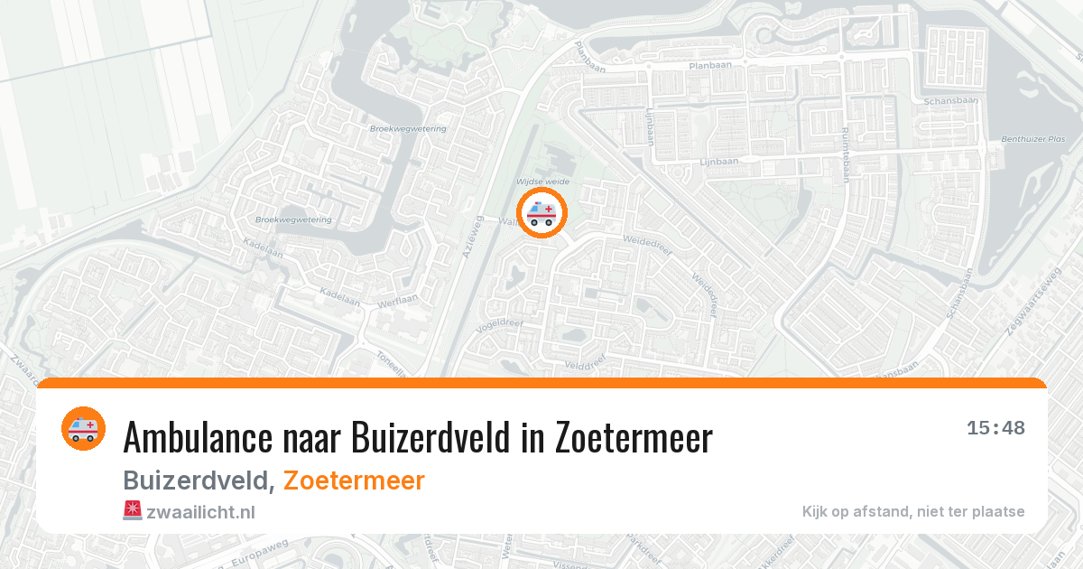 Ambulance naar Buizerdveld in Zoetermeer — 5 aug 2026
