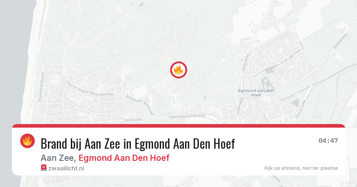 Brand bij Aan Zee in Egmond Aan Den Hoef — 8 aug 2026