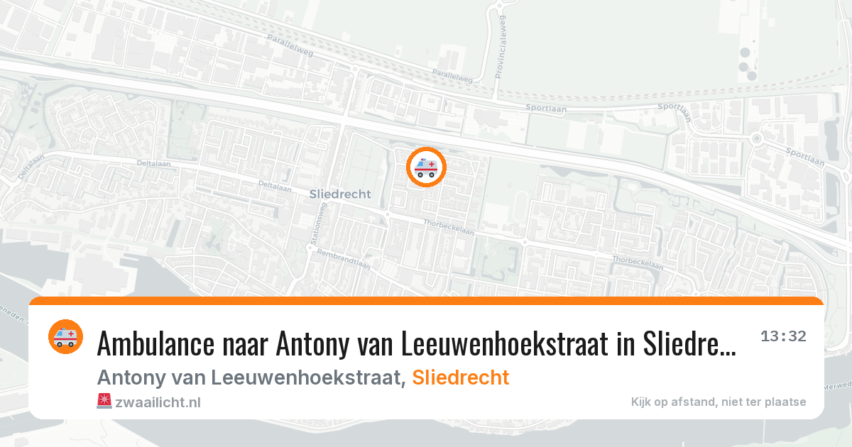 Ambulance naar Antony van Leeuwenhoekstraat in Sliedrecht — 4 mei 2026