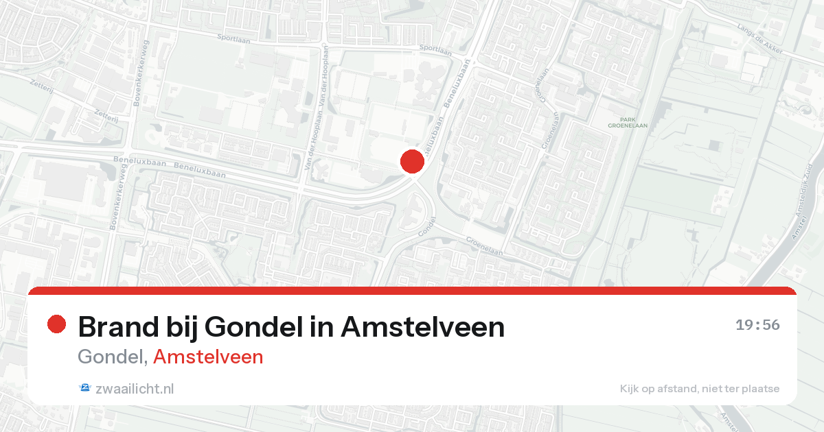 Brand bij Gondel in Amstelveen — 27 mei 2026