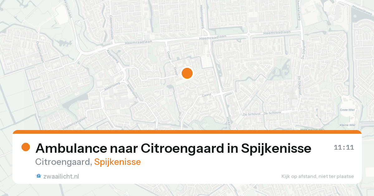 Ambulance naar Citroengaard in Spijkenisse — 24 aug 2026