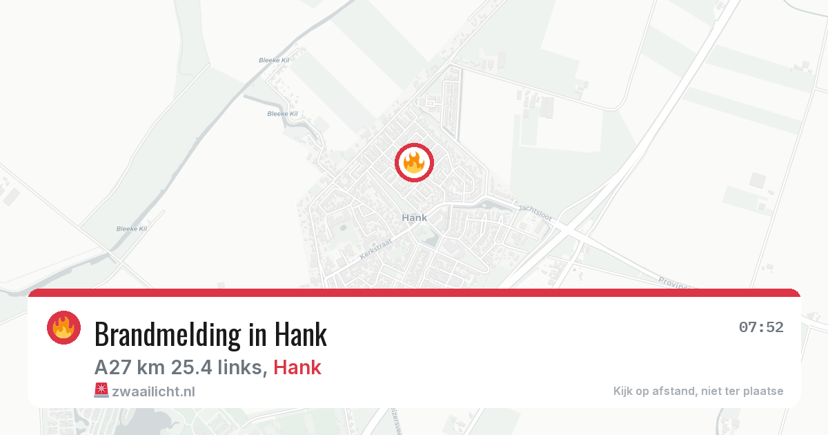 Brandmelding in Hank — 8 apr 2026