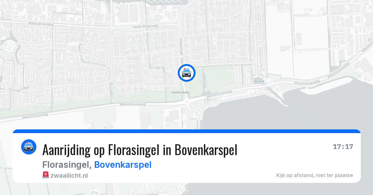 Aanrijding op Florasingel in Bovenkarspel — 25 jun 2026