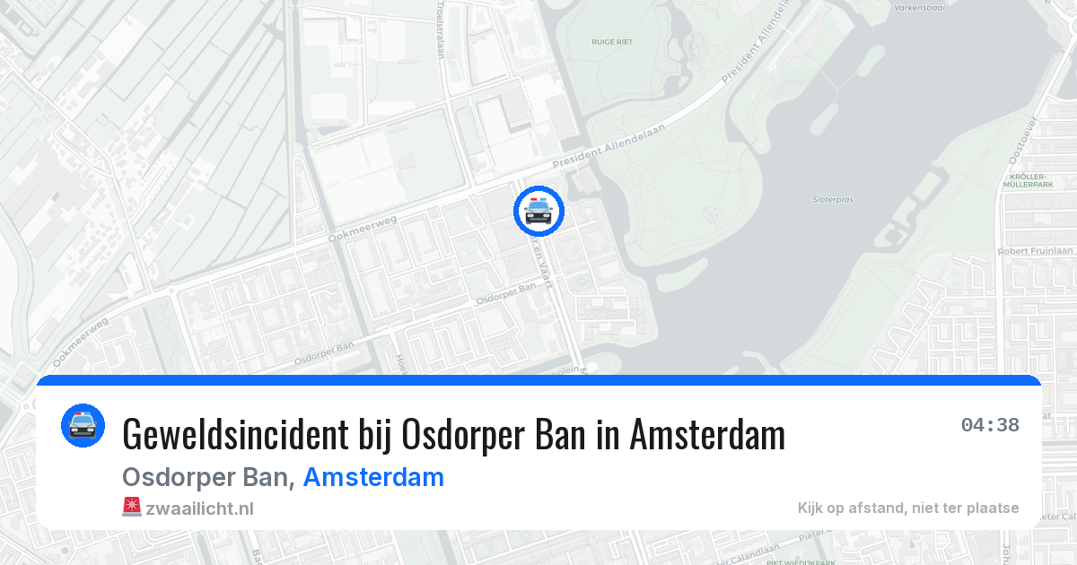 Geweldsincident bij Osdorper Ban in Amsterdam — 1 aug 2026