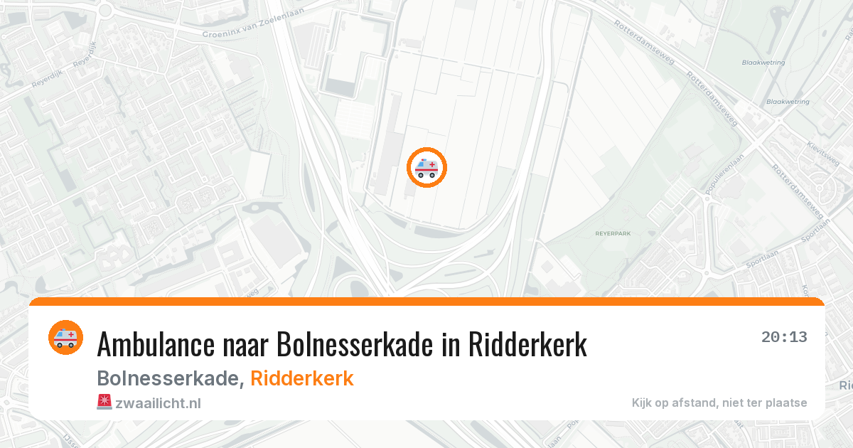 Ambulance naar Bolnesserkade in Ridderkerk — 12 jul 2026