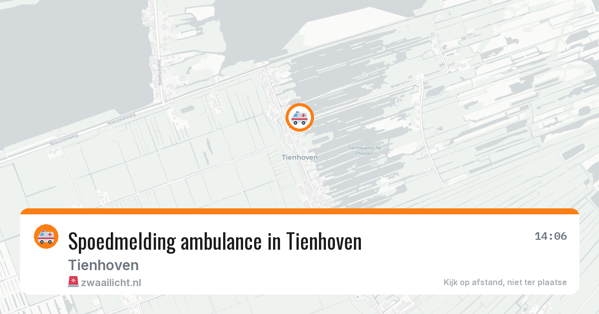 Spoedmelding ambulance in Tienhoven — 23 mei 2026