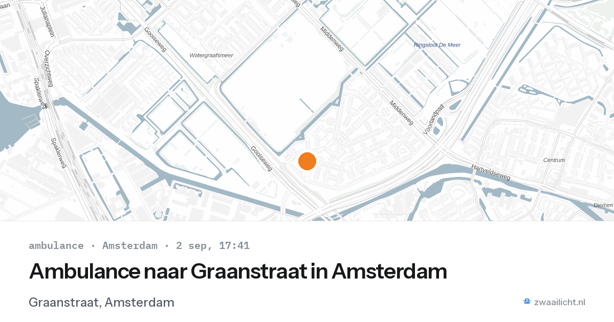 Ambulance naar Graanstraat in Amsterdam — 2 sep 2026