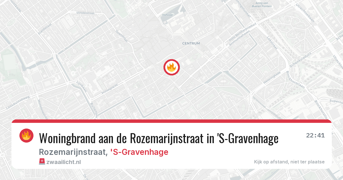Woningbrand aan de Rozemarijnstraat in 'S-Gravenhage — 24 mei 2026