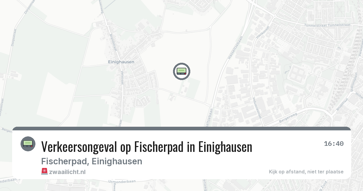 Verkeersongeval op Fischerpad in Einighausen — 28 mei 2026