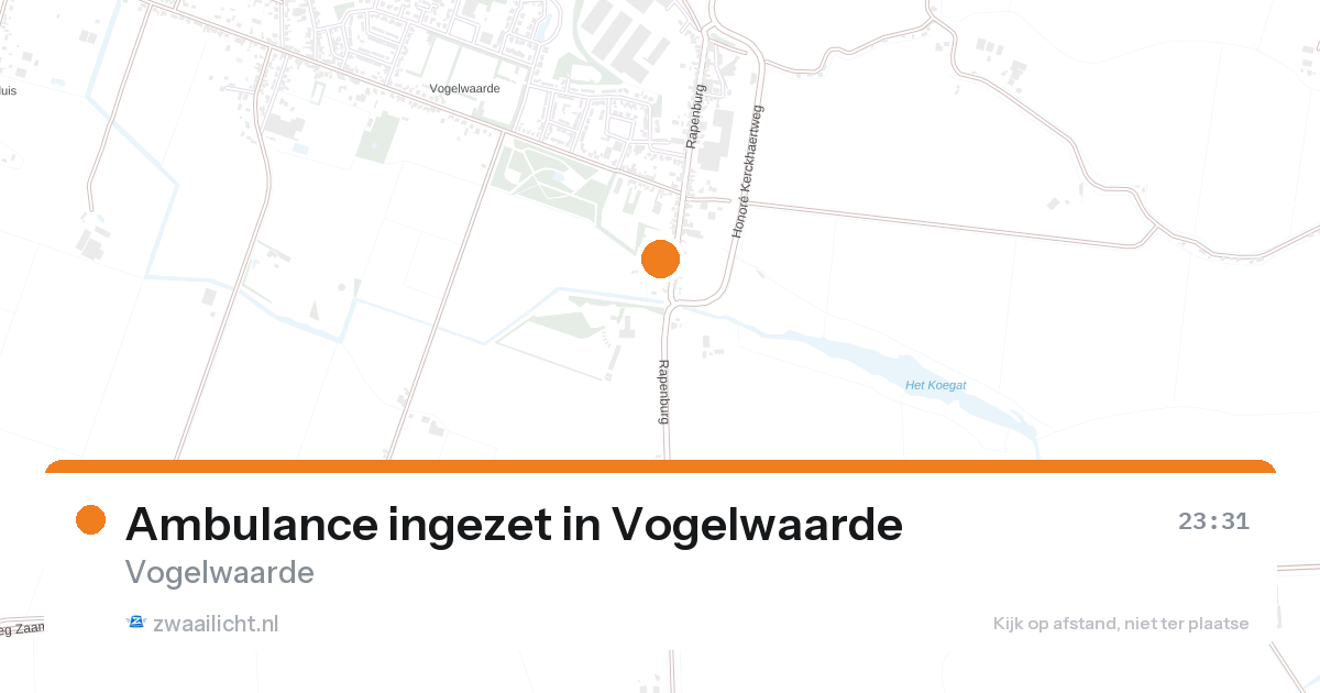 Ambulance ingezet in Vogelwaarde — 26 aug 2026