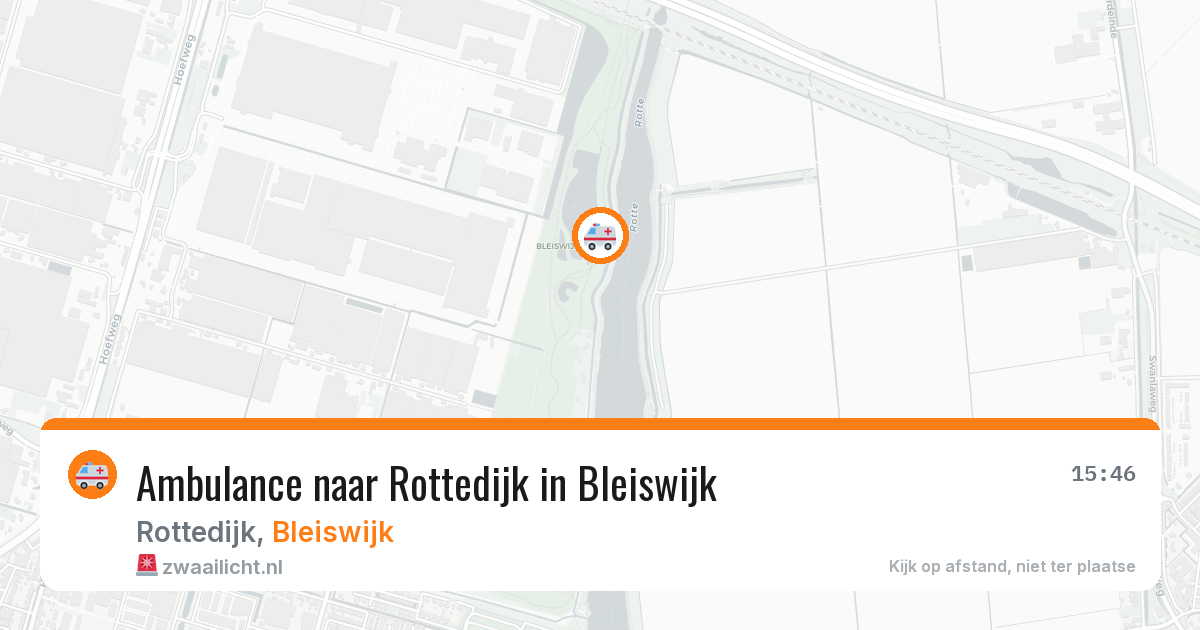 Ambulance naar Rottedijk in Bleiswijk — 26 jun 2026