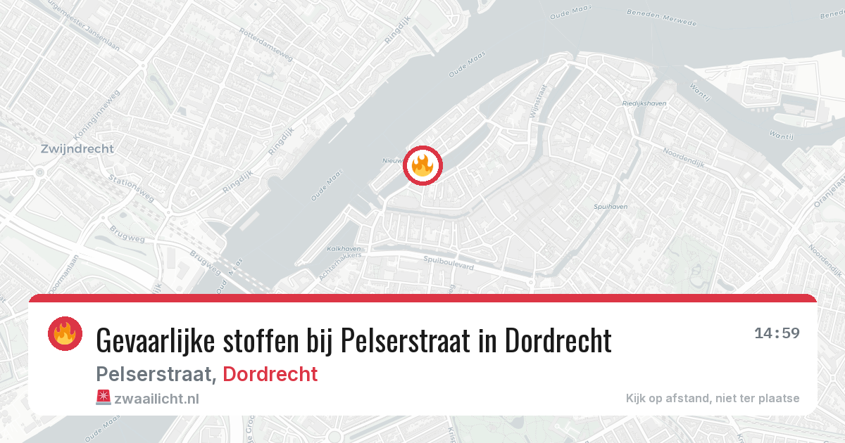 Gevaarlijke stoffen bij Pelserstraat in Dordrecht — 2 apr 2026