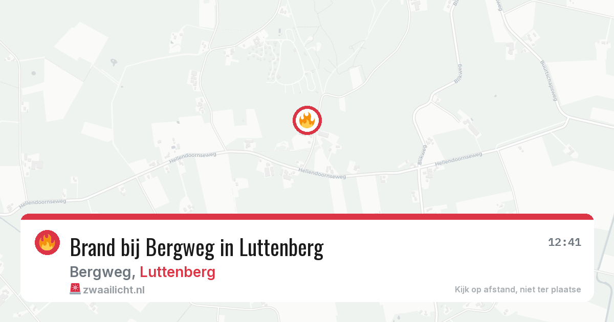 Brand bij Bergweg in Luttenberg — 29 mrt 2026