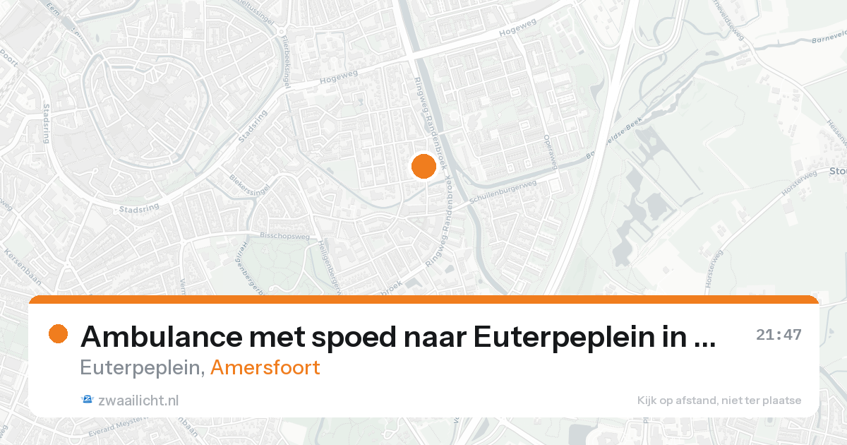 Ambulance met spoed naar Euterpeplein in Amersfoort — 16 aug 2026