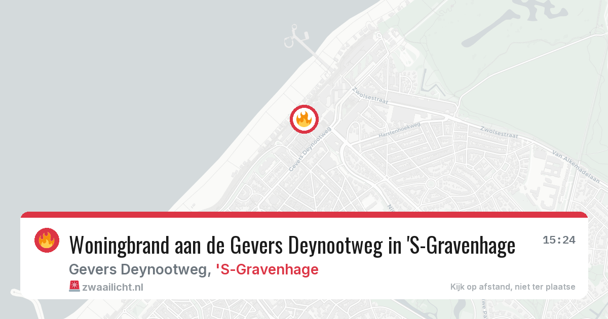 Woningbrand aan de Gevers Deynootweg in 'S-Gravenhage — 21 mrt 2026
